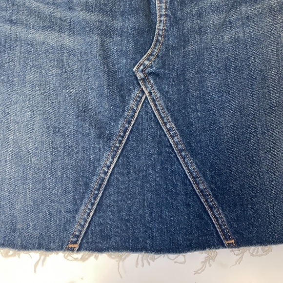 SILVER JEANS CO. Indigo Blue High Rise Raw Hem Frisco Mini Skirt - Picture 8 of 10